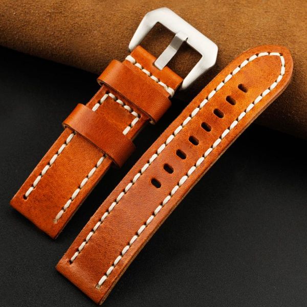 watch bands folded raw leather watchband 20 22 24 26mm orange for pam men's thick calfskin strap, Black;brown
watch bands folded raw leather watchband 20 22 24 26mm orange for pam men's thick calfskin strap, Black;brown