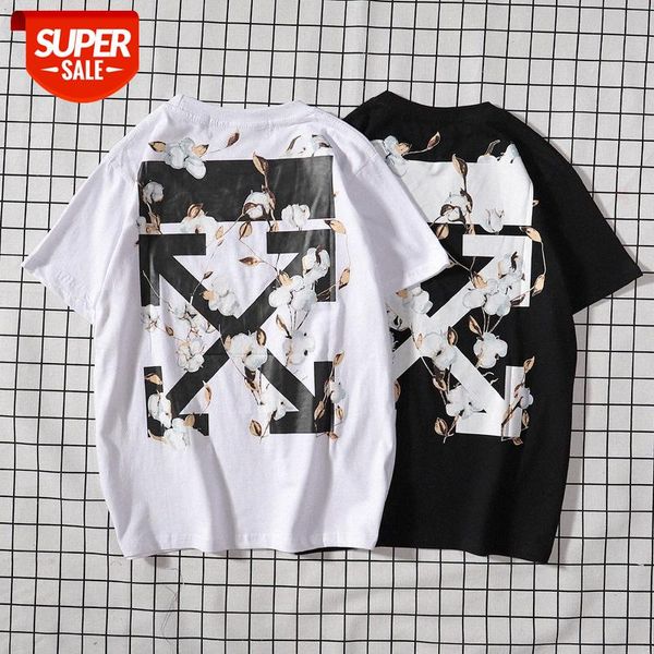 spring and summer offowwhite short-sleeved t-shirt european american tide brand floral arrow printing men women couple bottoming shirt #1x3n, White;black
spring and summer offowwhite short-sleeved t-shirt european american tide brand floral arrow printing men women couple bottoming shirt #1x3n, White;black