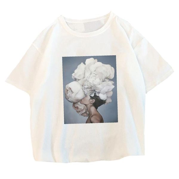 women's t-shirt graphic women tees floral tshirt vetement femme 2021 pullover plus size cotton t shirt short sleeve harajuku street pun, White
women's t-shirt graphic women tees floral tshirt vetement femme 2021 pullover plus size cotton t shirt short sleeve harajuku street pun, White
