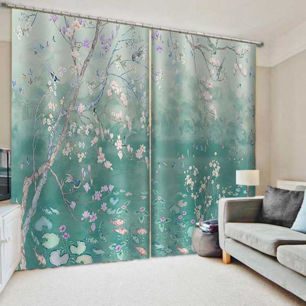 custom green flower and birds curtains 3d blackout for living room bedding drapes cotinas decoration curtain &
custom green flower and birds curtains 3d blackout for living room bedding drapes cotinas decoration curtain &
