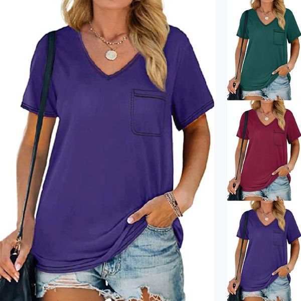 women's t-shirt graphic t-shirts women summer v-neck short sleeve tee shirts casual loose oversized solid pocket top, White
women's t-shirt graphic t-shirts women summer v-neck short sleeve tee shirts casual loose oversized solid pocket top, White