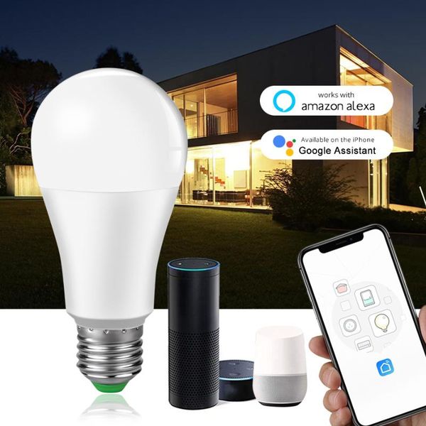 smart home control b22 e27 led lamp wifi bulb 15w light dimmable app remote works with alexa google no hub required
smart home control b22 e27 led lamp wifi bulb 15w light dimmable app remote works with alexa google no hub required