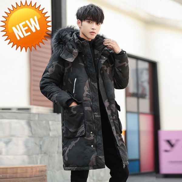 2021 men's down jacket trend thickened medium and long fake collar youth warm, Black
2021 men's down jacket trend thickened medium and long fake collar youth warm, Black