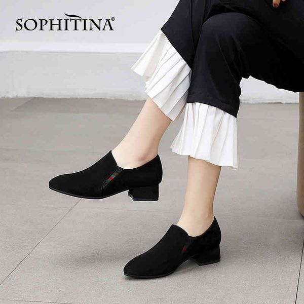sophitina casual women's pumps all-match low-heeled comfortable spring lady shoes autumn handmade pointed toe female shoes ao252 210513, Black
sophitina casual women's pumps all-match low-heeled comfortable spring lady shoes autumn handmade pointed toe female shoes ao252 210513, Black