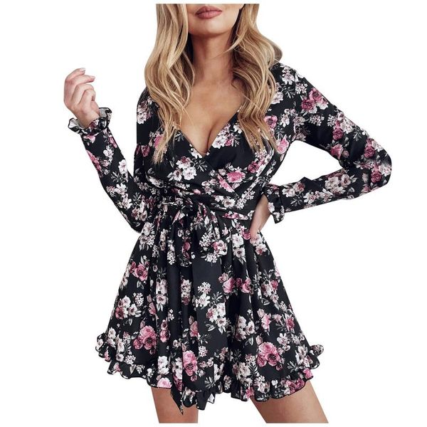 casual dresses bohemian floral print dress autumn long sleeve v-neck loose ruffles party women wrap sashes beach vestidos de fiesta, Black;gray
casual dresses bohemian floral print dress autumn long sleeve v-neck loose ruffles party women wrap sashes beach vestidos de fiesta, Black;gray