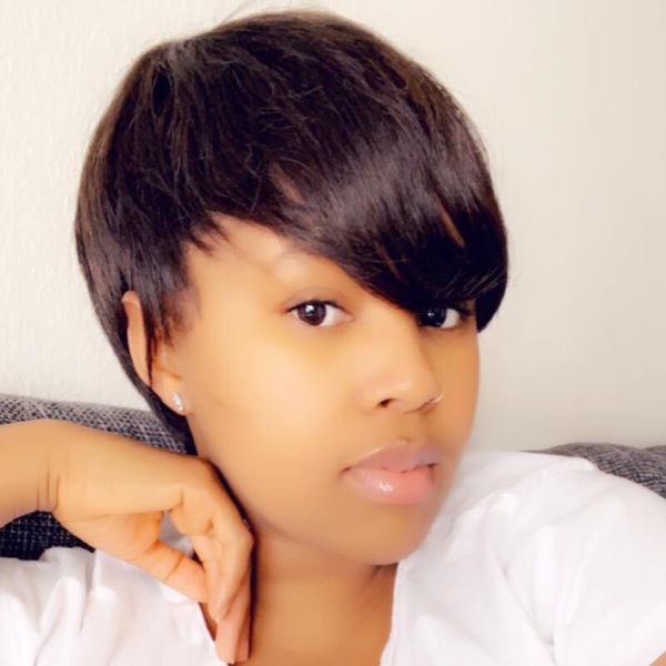 human hair blend wig short pixie cut hairstyles straight machine made wigs women's natural black, Black;brown
human hair blend wig short pixie cut hairstyles straight machine made wigs women's natural black, Black;brown