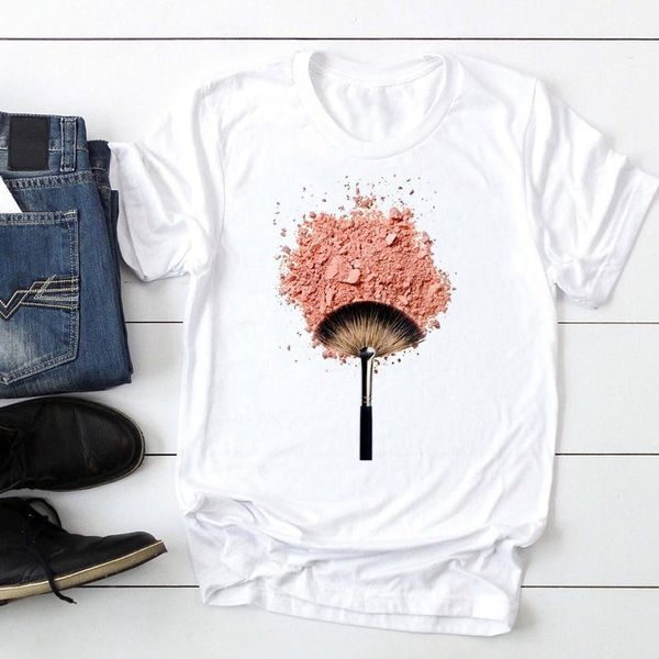 women's t-shirt women make up 90s style trend short sleeve fashion cartoon summer lady print tee graphic t female tshirts clothes, White
women's t-shirt women make up 90s style trend short sleeve fashion cartoon summer lady print tee graphic t female tshirts clothes, White