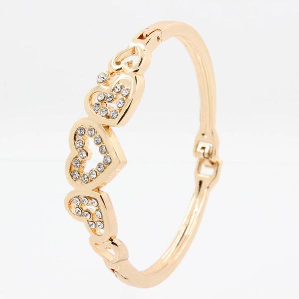1pcs fashion gold color heart-shaped bracelet, elegant female accessory jewelry for women party birthday summer bangle, Black
1pcs fashion gold color heart-shaped bracelet, elegant female accessory jewelry for women party birthday summer bangle, Black