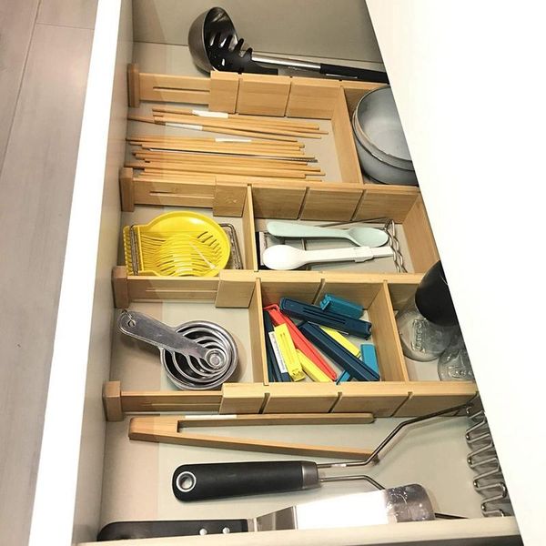 4pcs bamboo drawer dividers organizer with 6 extra mini spring loaded for kitchen bedroom bathroom and office storage drawers
4pcs bamboo drawer dividers organizer with 6 extra mini spring loaded for kitchen bedroom bathroom and office storage drawers