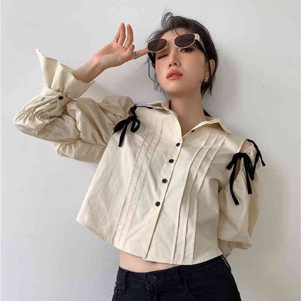 women's two piece pants court puff sleeve long crop women blouse hollow out button up designer shirt fall clothes fashion 32o3, White
women's two piece pants court puff sleeve long crop women blouse hollow out button up designer shirt fall clothes fashion 32o3, White