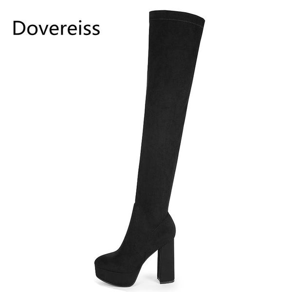 boots dovereiss fashion women's shoes winter zipper elegant pure color suede waterproof over the knee block heels 33-40, Black
boots dovereiss fashion women's shoes winter zipper elegant pure color suede waterproof over the knee block heels 33-40, Black