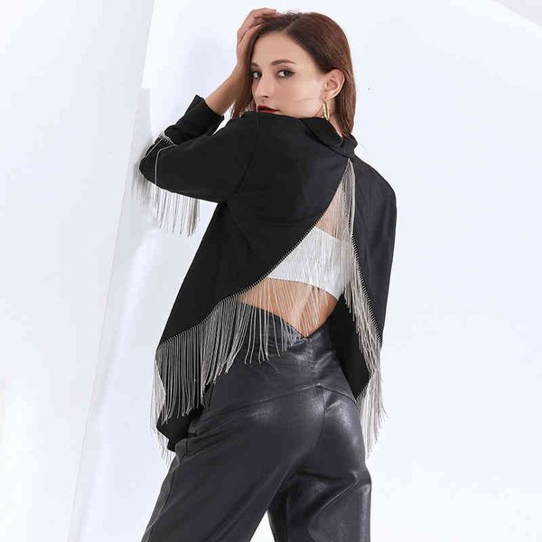 suits black patchwork tassel blazer for women notched long sleeve back split casual blazers female fashion clothing, White;black
suits black patchwork tassel blazer for women notched long sleeve back split casual blazers female fashion clothing, White;black