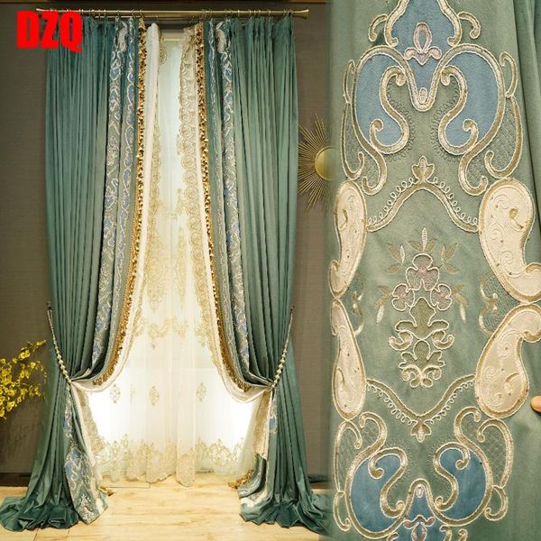 curtain & drapes european villa french atmosphere velvet cloth embroidery high end living room bedroom custom window shading
curtain & drapes european villa french atmosphere velvet cloth embroidery high end living room bedroom custom window shading