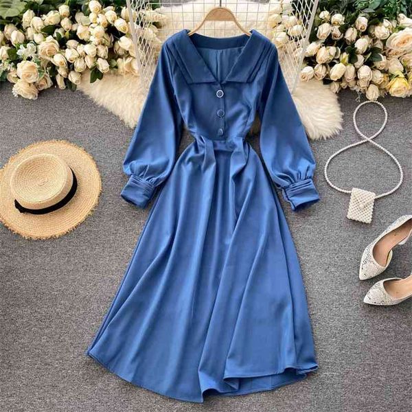 vintage elegant women spring autumn long sleeve buttons v neck midi dress casual a line party daily vestidos 210603, Black;gray
vintage elegant women spring autumn long sleeve buttons v neck midi dress casual a line party daily vestidos 210603, Black;gray
