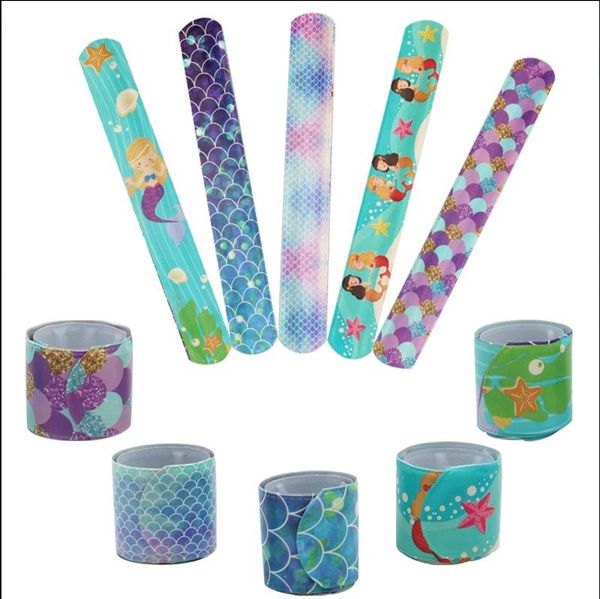 mixed color environmental mermaid pattern bracelet flexible pvc slap snap wrap wristband jewelry kids cute gift, Silver
mixed color environmental mermaid pattern bracelet flexible pvc slap snap wrap wristband jewelry kids cute gift, Silver