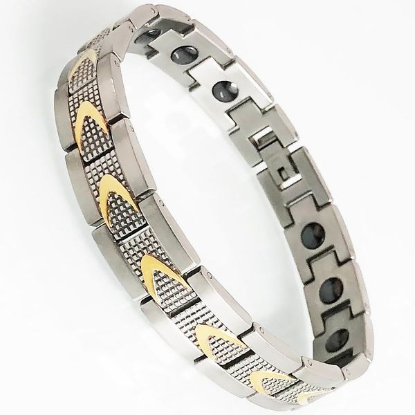 link, chain gold plated stainless steel bracelets for men masuline energy bio health care therapy magnetic bangles male jewelry, Black
link, chain gold plated stainless steel bracelets for men masuline energy bio health care therapy magnetic bangles male jewelry, Black