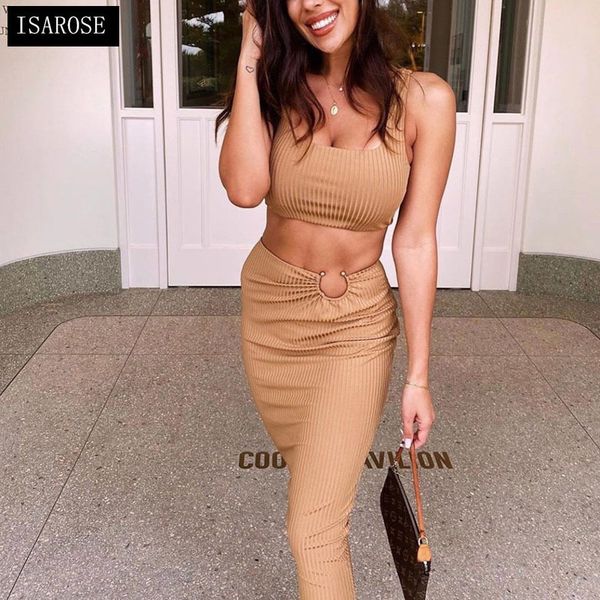 isarose knitted summer dress sets solid color women sleeveless crop knee length metal ring fashion bodycon dresses 210422, White
isarose knitted summer dress sets solid color women sleeveless crop knee length metal ring fashion bodycon dresses 210422, White