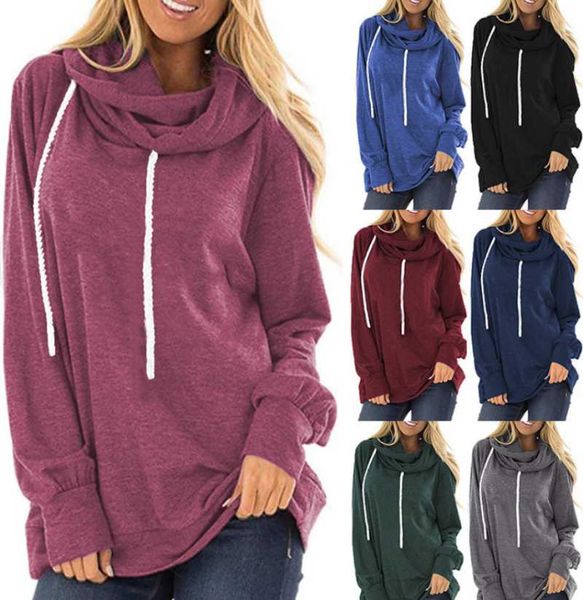 women's t-shirt fall/winter hooded drawstring sweater pullover long-sleeved loose casual top, White
women's t-shirt fall/winter hooded drawstring sweater pullover long-sleeved loose casual top, White