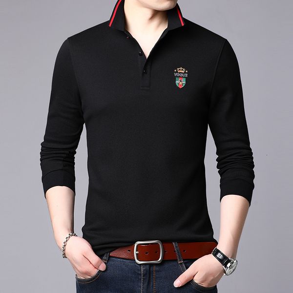 spring autumn t-shirt young and middle-aged embroidery lapel thin t-shirt busins men's fashion, White;black
spring autumn t-shirt young and middle-aged embroidery lapel thin t-shirt busins men's fashion, White;black