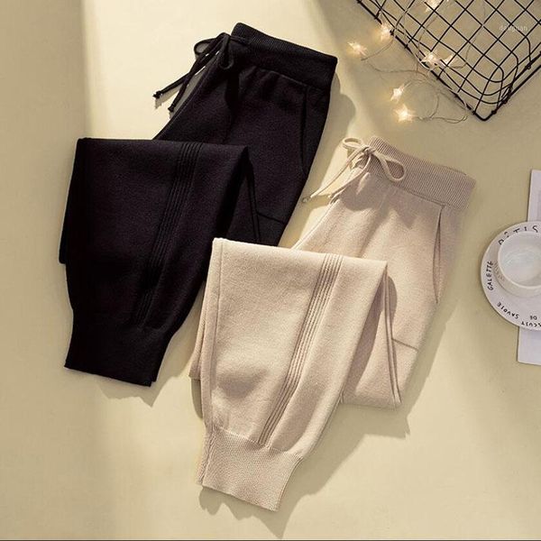 women's pants & capris plus size autumn knitted women 2021 korean style fashion solid harem casual drawstring warm ankle-length trouser, Black;white
women's pants & capris plus size autumn knitted women 2021 korean style fashion solid harem casual drawstring warm ankle-length trouser, Black;white