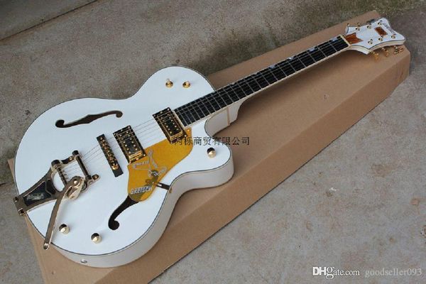 nb21 ebony fingerboard the white falcon 6120 semi hollow body jazz electric guitar with tremolo @30
nb21 ebony fingerboard the white falcon 6120 semi hollow body jazz electric guitar with tremolo @30