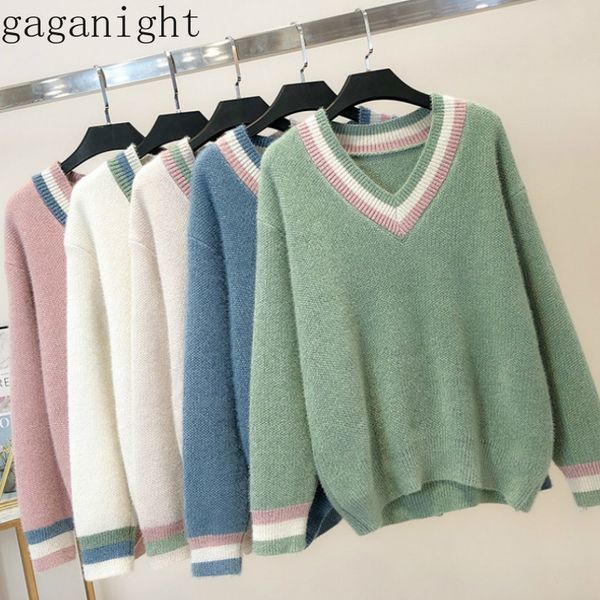 gaganight lurex thick winter warm sweater women long sleeve v neck solid pullover girls loose sweaters office lady plus size 210519, White
gaganight lurex thick winter warm sweater women long sleeve v neck solid pullover girls loose sweaters office lady plus size 210519, White