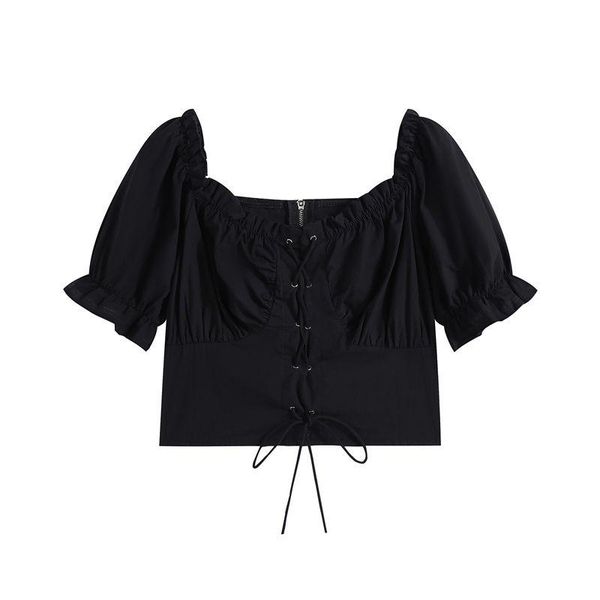 women's t-shirt minor cross strap shirt 2021 summer sweet cool girl jacket ins small heart machine short, White
women's t-shirt minor cross strap shirt 2021 summer sweet cool girl jacket ins small heart machine short, White