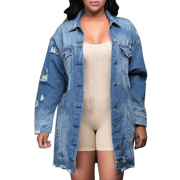 women's jackets autumn winter fashion women boyfriend denim jacket long sleeve ripped holes coats ladies oversize vintage, Black;brown
women's jackets autumn winter fashion women boyfriend denim jacket long sleeve ripped holes coats ladies oversize vintage, Black;brown