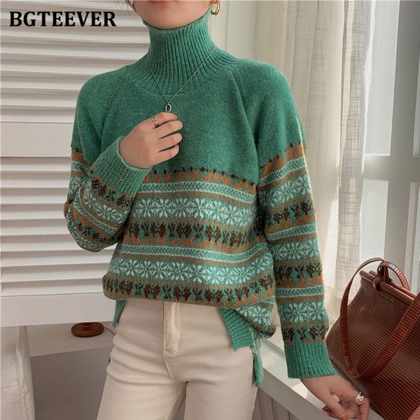 sweaters vintage thick turtleneck women jacquard sweaters long sleeve loose female warm knitting winter chic jumpers k5tg, White;black
sweaters vintage thick turtleneck women jacquard sweaters long sleeve loose female warm knitting winter chic jumpers k5tg, White;black