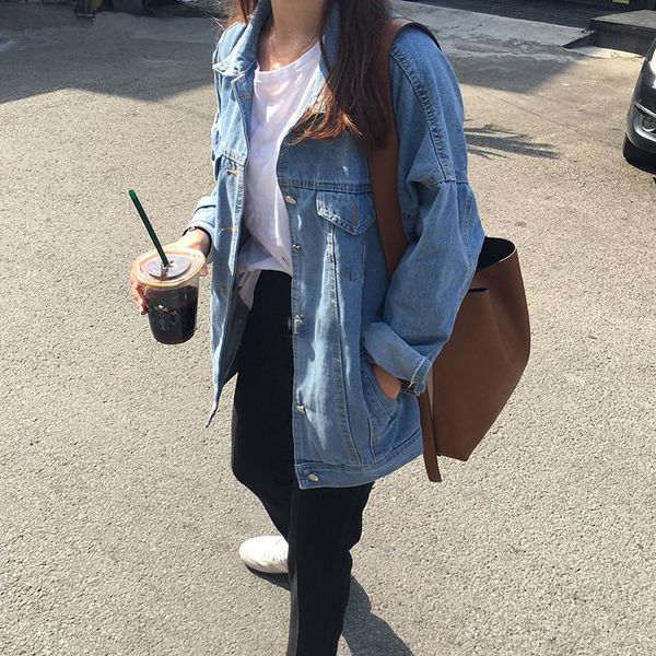 women's jackets women denim spring harajuku vintage loose female coat 2021 korean wild chic blue outwear chaqueta vaquera mujer w251, Black;brown
women's jackets women denim spring harajuku vintage loose female coat 2021 korean wild chic blue outwear chaqueta vaquera mujer w251, Black;brown