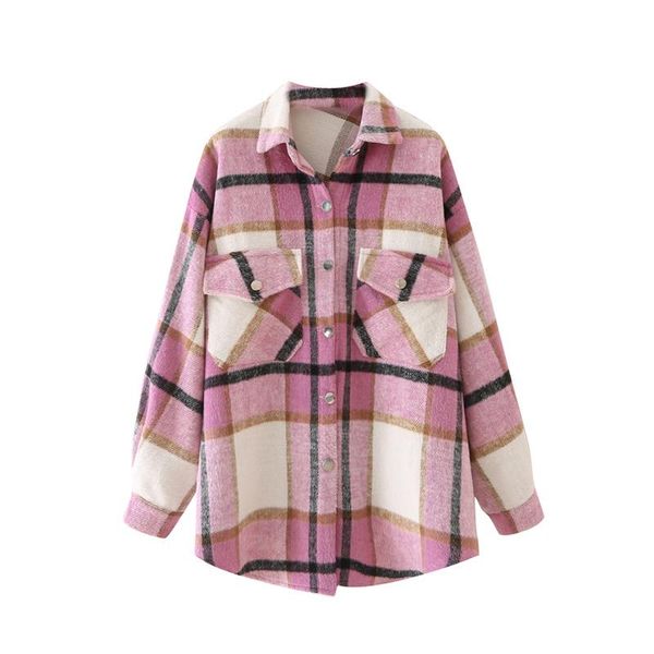 women's jackets women autumn fashion plaid loose jacket coat vintage long sleeve pockets oversized female outerwear chic ca036, Black;brown
women's jackets women autumn fashion plaid loose jacket coat vintage long sleeve pockets oversized female outerwear chic ca036, Black;brown