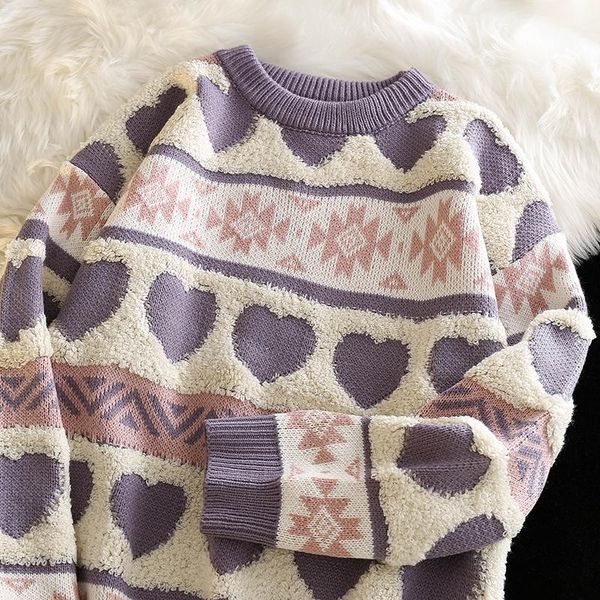 women's sweaters autumn and winter wear round neck color matching loose large size cute pullover sweater knit women, White;black
women's sweaters autumn and winter wear round neck color matching loose large size cute pullover sweater knit women, White;black