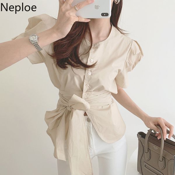 neploe summer puff sleeve blouses women korean chic bow bandage slim waist elegant shirts single breasted fashion blusas 210422, White
neploe summer puff sleeve blouses women korean chic bow bandage slim waist elegant shirts single breasted fashion blusas 210422, White