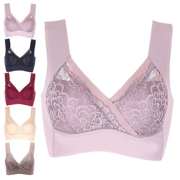 lift stretch full-figure seamless lace bra wireless push up vest type sports bras gym clothing, White;black
lift stretch full-figure seamless lace bra wireless push up vest type sports bras gym clothing, White;black