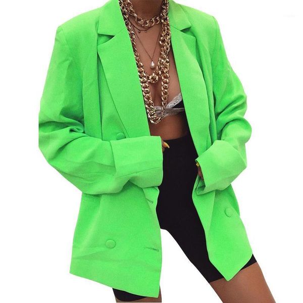 women's suits & blazers green blazer coat women lapel double breasted full sleeve jacket 2021 casual streetwear elegant female ld1962, White;black
women's suits & blazers green blazer coat women lapel double breasted full sleeve jacket 2021 casual streetwear elegant female ld1962, White;black