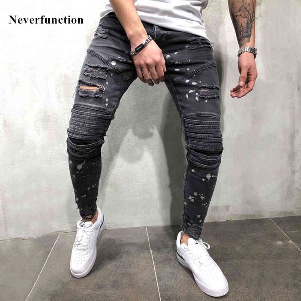 jeans men distressed ripped skinny biker knee pleated splashing ink streetwear joggers stretch denim drop, Blue
jeans men distressed ripped skinny biker knee pleated splashing ink streetwear joggers stretch denim drop, Blue