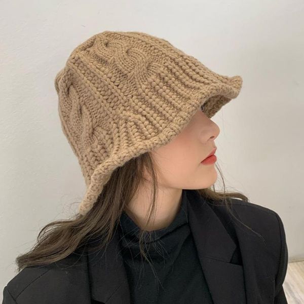 wide brim hats retro women hat thick warm fisherman caps solid color autumn winter knitted twist bucket fashion ladies stretchy accessory, Blue;gray
wide brim hats retro women hat thick warm fisherman caps solid color autumn winter knitted twist bucket fashion ladies stretchy accessory, Blue;gray