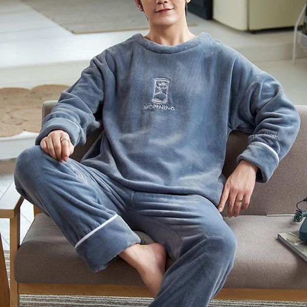 men's sleepwear 2022 winter long sleeve thick warm flannel pajama sets for men coral velvet suit pyjamas lounge homewear home clothes, Black;brown
men's sleepwear 2022 winter long sleeve thick warm flannel pajama sets for men coral velvet suit pyjamas lounge homewear home clothes, Black;brown