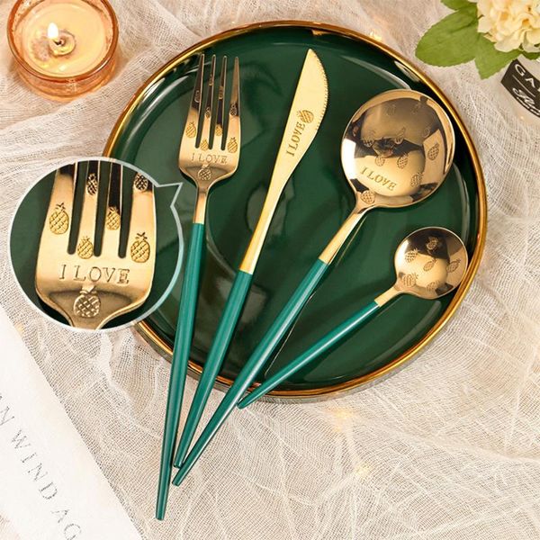 tableware golden cutlery set 4pcs stainless steel dinnerware flatware dinner spoon fork knife sets drop
tableware golden cutlery set 4pcs stainless steel dinnerware flatware dinner spoon fork knife sets drop