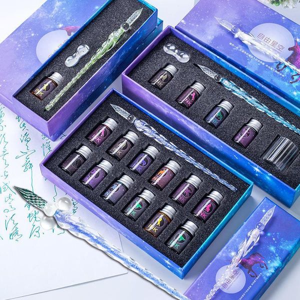 vintage glass dip pen filling ink signature calligraphy writing fountain pens handmade art painting school supplies stationery
vintage glass dip pen filling ink signature calligraphy writing fountain pens handmade art painting school supplies stationery