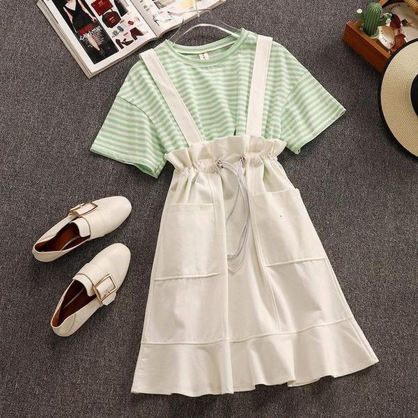 two piece dress ichoix beautiful girl 2 piece ensemble striped green skirt shirt summer clothes korean female style spaghetti girdle and co, White
two piece dress ichoix beautiful girl 2 piece ensemble striped green skirt shirt summer clothes korean female style spaghetti girdle and co, White