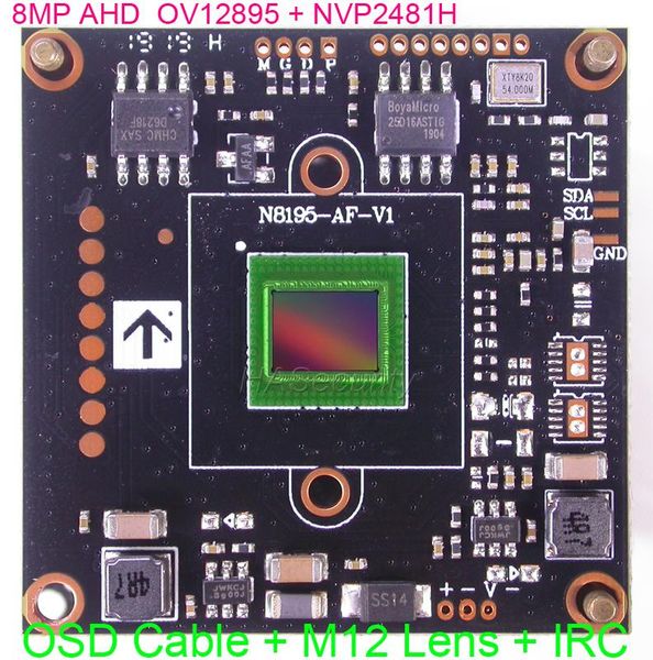 cameras ahd 8.0mp 8mp @15fps 3840 x 2160 1/2.3" omnivision ov12895 cmos + nvp2481 cctv camera module pcb board +osd cable +m12 lens +ir
cameras ahd 8.0mp 8mp @15fps 3840 x 2160 1/2.3" omnivision ov12895 cmos + nvp2481 cctv camera module pcb board +osd cable +m12 lens +ir