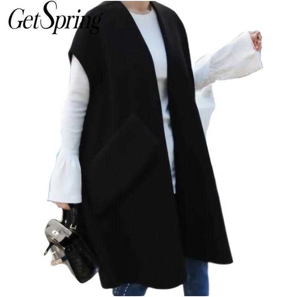 getsring women vest solid v neck womens wool s all match loose long sleeveless autumn winter casual wear 210601, Black;white
getsring women vest solid v neck womens wool s all match loose long sleeveless autumn winter casual wear 210601, Black;white