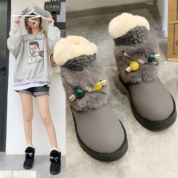 boots snow women shoes warm plush fur ankle winter female slip on flat casual waterproof ultralight footwear, Black
boots snow women shoes warm plush fur ankle winter female slip on flat casual waterproof ultralight footwear, Black
