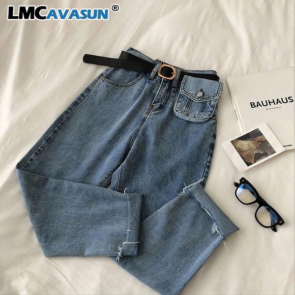 women's jeans lmcavasun bf korean high waist women solid belt harem pants loose casual street denim trousers pantalon femme, Blue
women's jeans lmcavasun bf korean high waist women solid belt harem pants loose casual street denim trousers pantalon femme, Blue