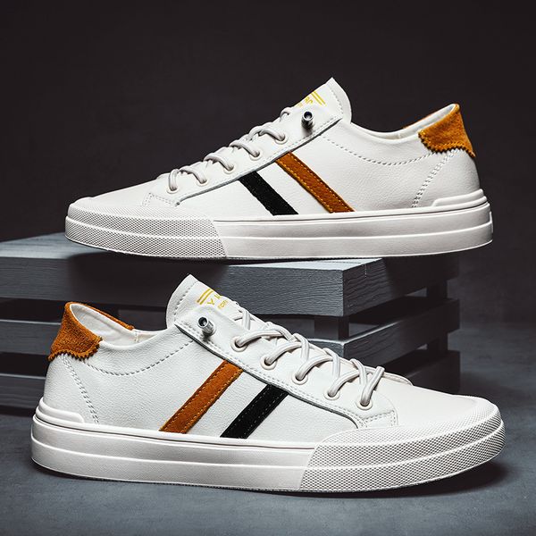 Brand New Spring Summer Men Leather Casual Shoes Youth Lace-up Stripe Leisure Flat Shoes Fashion Sneakers, Gray
Brand New Spring Summer Men Leather Casual Shoes Youth Lace-up Stripe Leisure Flat Shoes Fashion Sneakers, Gray