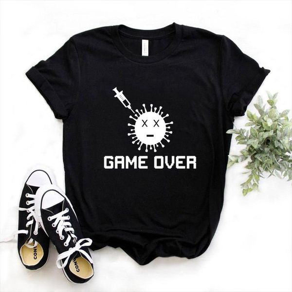 game over vaccinated print mens and women cotton casual funny lady yong girl tee a 1317, White;black
game over vaccinated print mens and women cotton casual funny lady yong girl tee a 1317, White;black