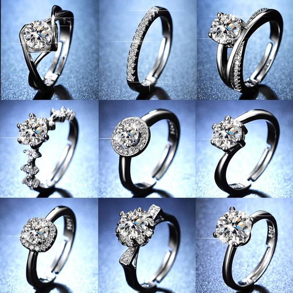 wedding rings 1 carat fashion luxury moissanite diamond engagement ring for women 925 silver plating trend famale jewellery, Slivery;golden
wedding rings 1 carat fashion luxury moissanite diamond engagement ring for women 925 silver plating trend famale jewellery, Slivery;golden