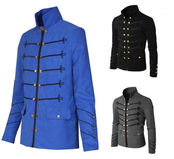 men's jackets embroidered button solid color long sleeve stand collar fashion jacket men, Black;brown
men's jackets embroidered button solid color long sleeve stand collar fashion jacket men, Black;brown