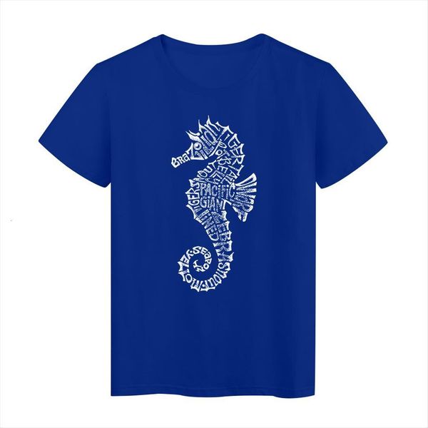 aesthetic style alphabet seahorse series women t shirts graphic design summer tee selling creative blue, White
aesthetic style alphabet seahorse series women t shirts graphic design summer tee selling creative blue, White